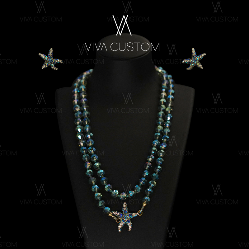 合金合成锆石耳饰 （HD系列）时尚精致设计感炫彩海星套装