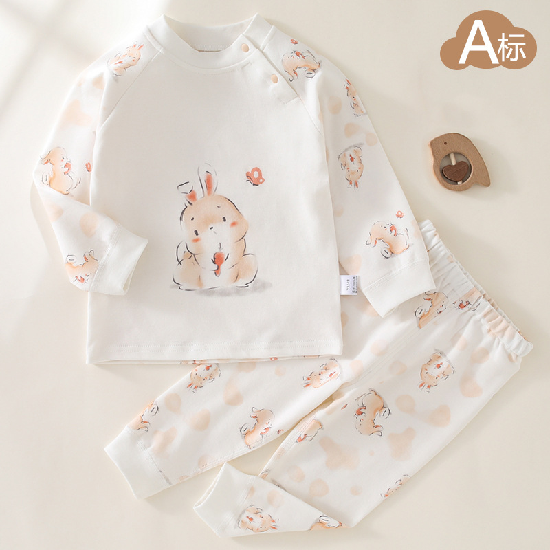儿童秋冬保暖宝宝纯棉内衣套装春秋季上衣裤子两件套婴儿长裤秋装