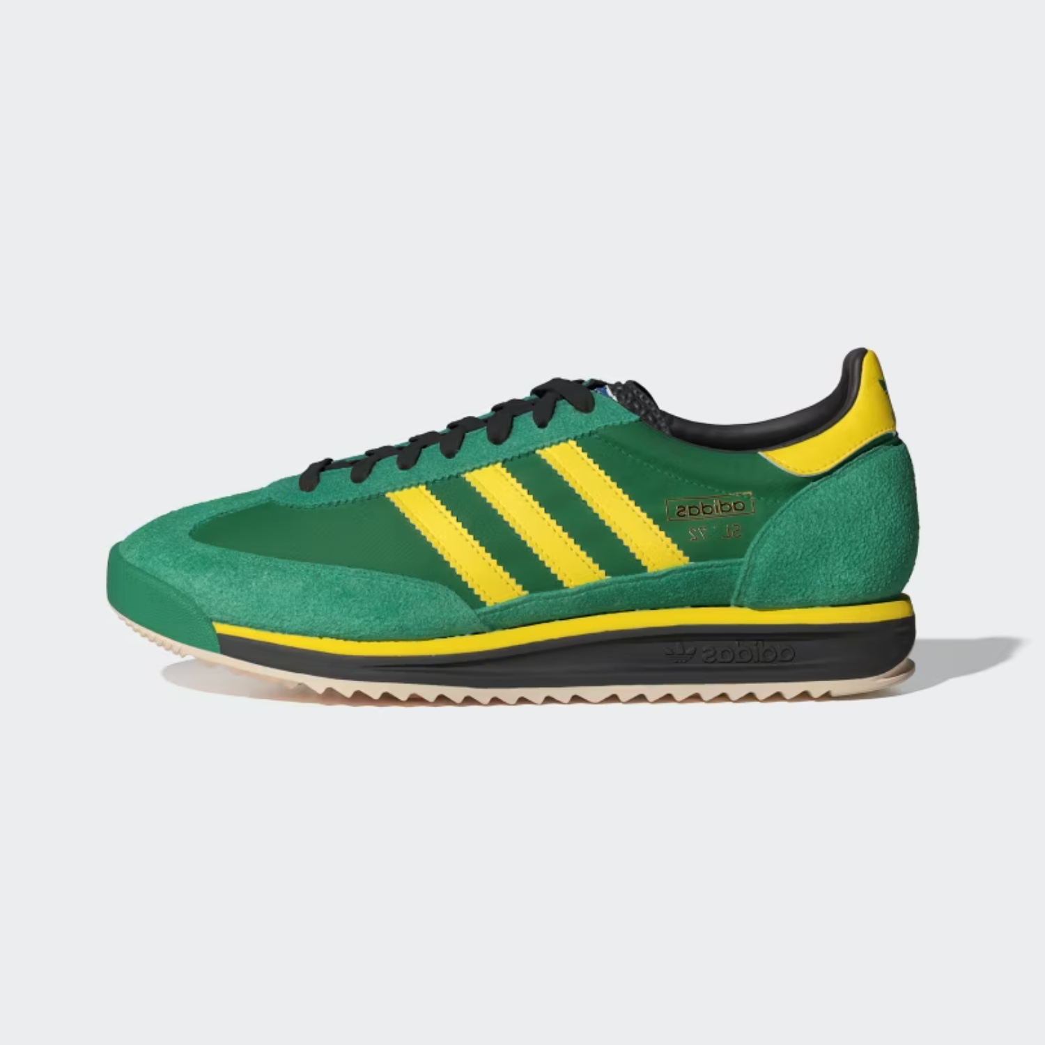 Adidas SL 72 RS 舒适透气 低帮复古休闲鞋 男女同款黄绿色IG2133