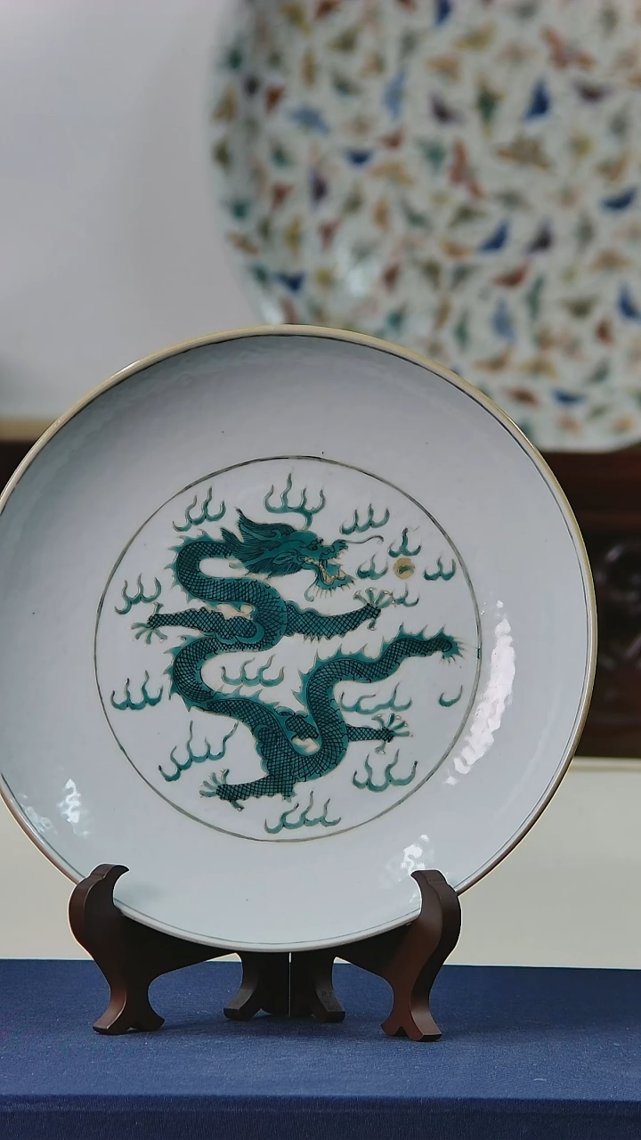 【闪购商品】瓷瓶绿龙盘