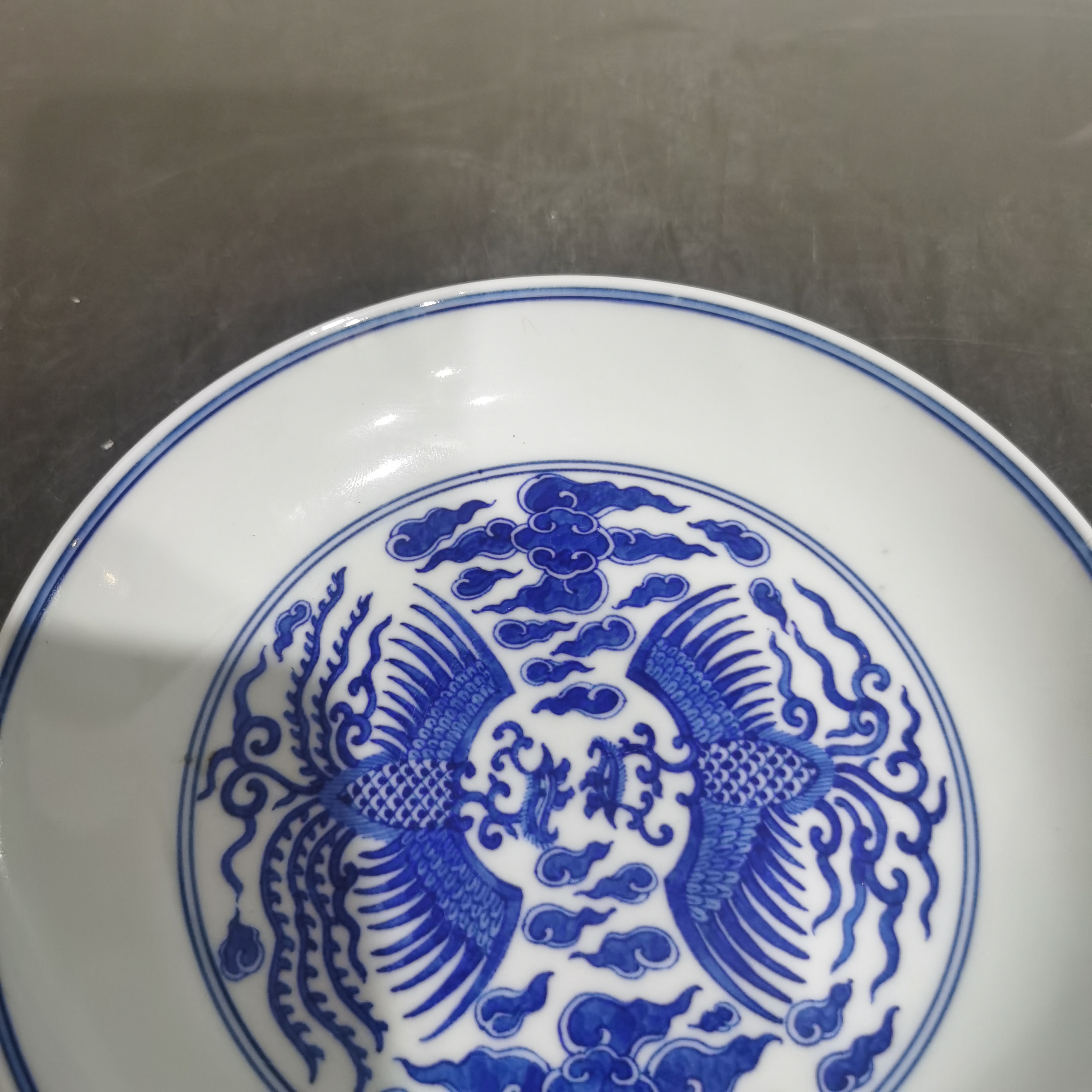 清同治青花凤纹！！！
