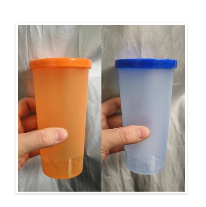 特百惠正品 0.27L平盖杯防漏水杯口袋杯两件套带盖冷饮杯