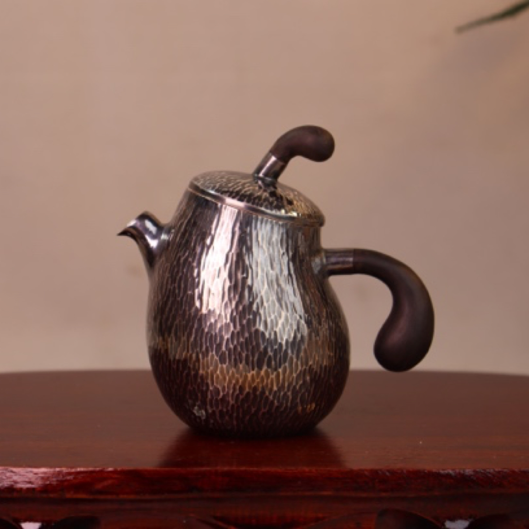 手工一张打木柄功夫泡茶壶茶具复古茶壶