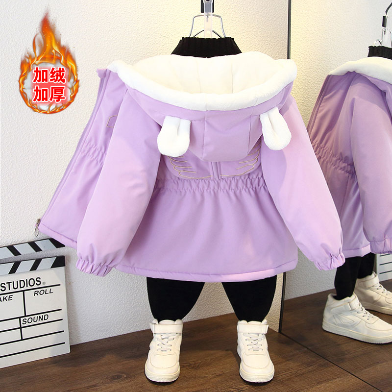【甄选无忧】儿童棉服冬季新品韩版女童飞翅加绒加厚棉袄宝宝男童保