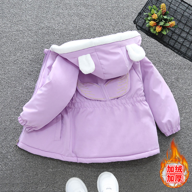 【甄选无忧】女童加绒外套秋冬款2023新款儿童冬装派克服男大童冬季