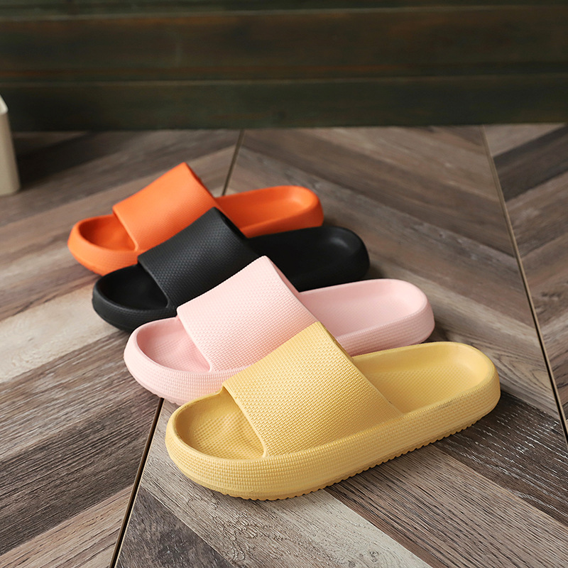 2024夏季踩屎感厚底情侣一字拖凉拖鞋女休闲沙滩鞋室内家居男鞋