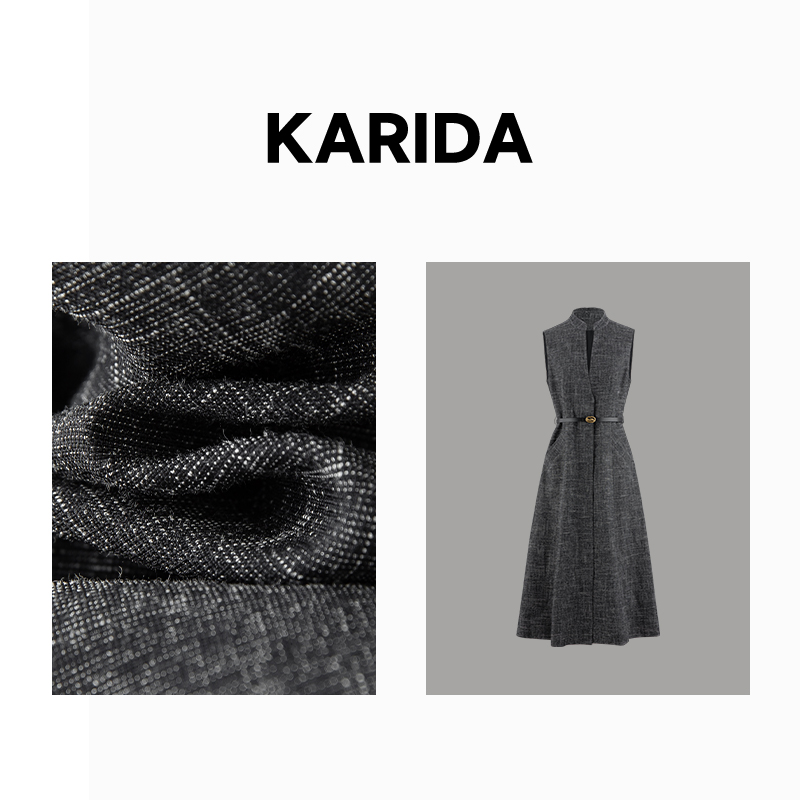【专属】珂芮达Karida【伊人梦】赠腰带复古显瘦收腰连衣裙