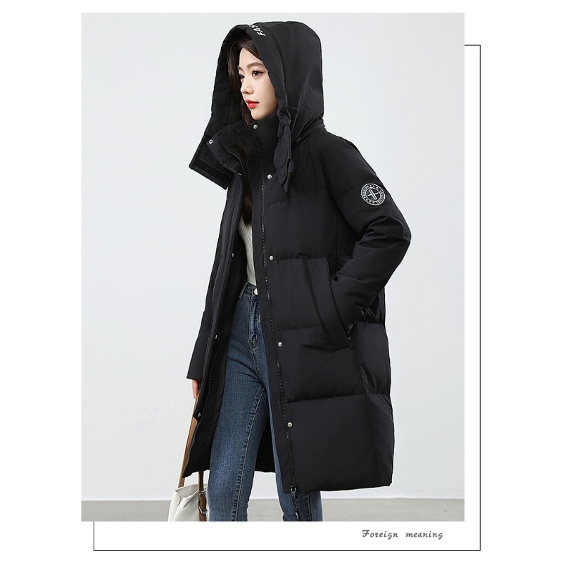 波司澄羽绒服女中长款年新款爆款小个子白鸭绒韩版宽松冬季外套