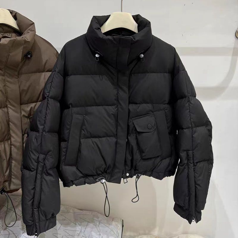 波司澄短款羽绒服女年新款立领韩版时尚宽松加厚保暖面包服外套爆
