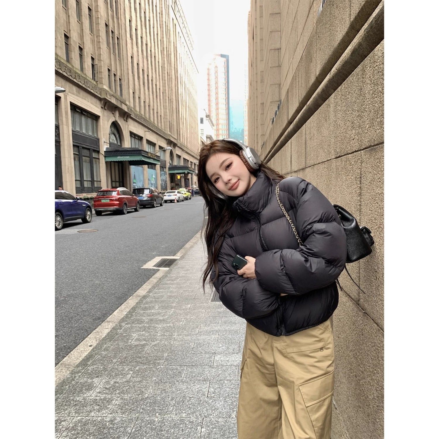 波司澄肯豆风羽绒服女新款短款白鸭绒面包服百搭外套高端强货