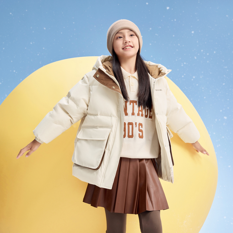 波司登冬季新款时尚洋气防风保暖儿童加厚羽绒服外套T30143700E
