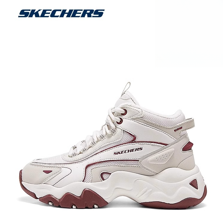 Skechers斯凯奇秋季时尚高帮绑带增高运动鞋轻质吸震舒适168015