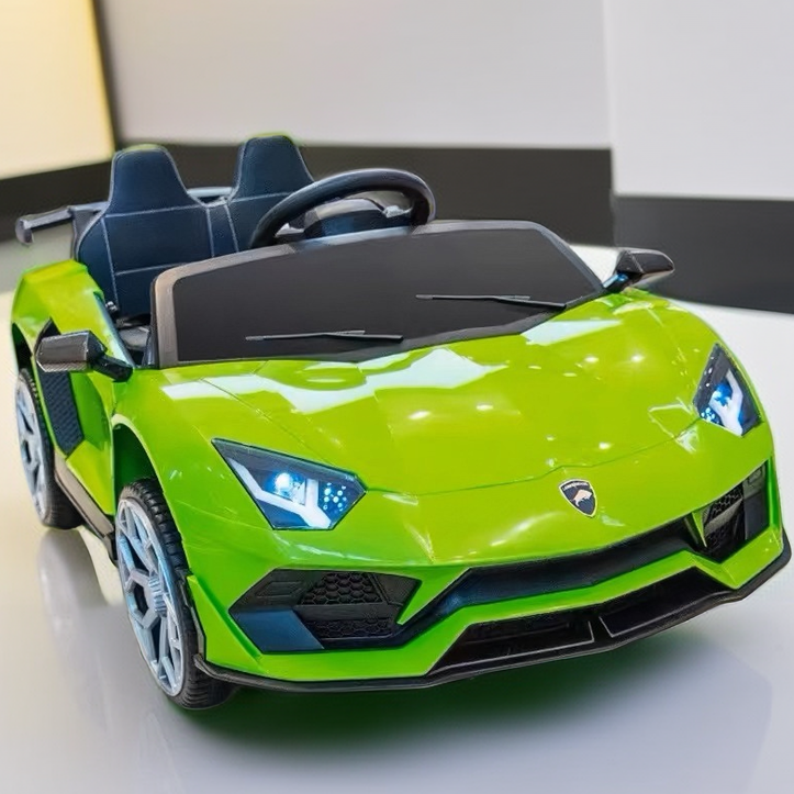 兰博基尼新款儿童电动车四驱动摇摆遥控玩具车音乐电子功能便捷
