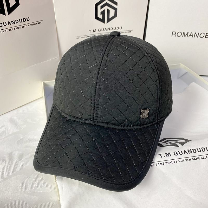 帽子男士秋冬防寒加绒加厚保暖棒球帽中老年人鸭舌帽时尚护耳冬帽