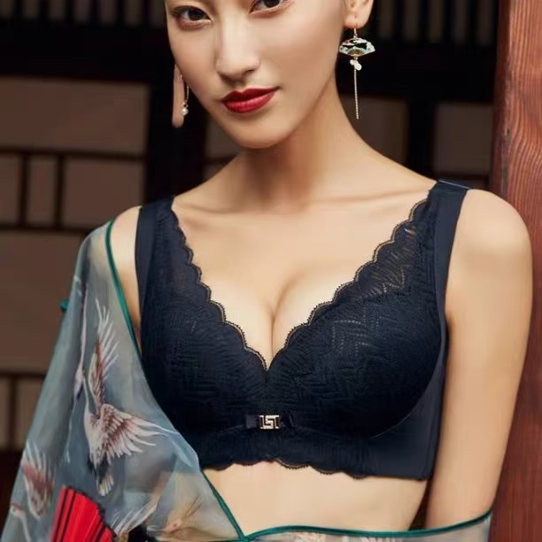 2719侧收聚拢无钢圈内衣蕾丝舒适美背性感小胸无痕无钢圈调整型