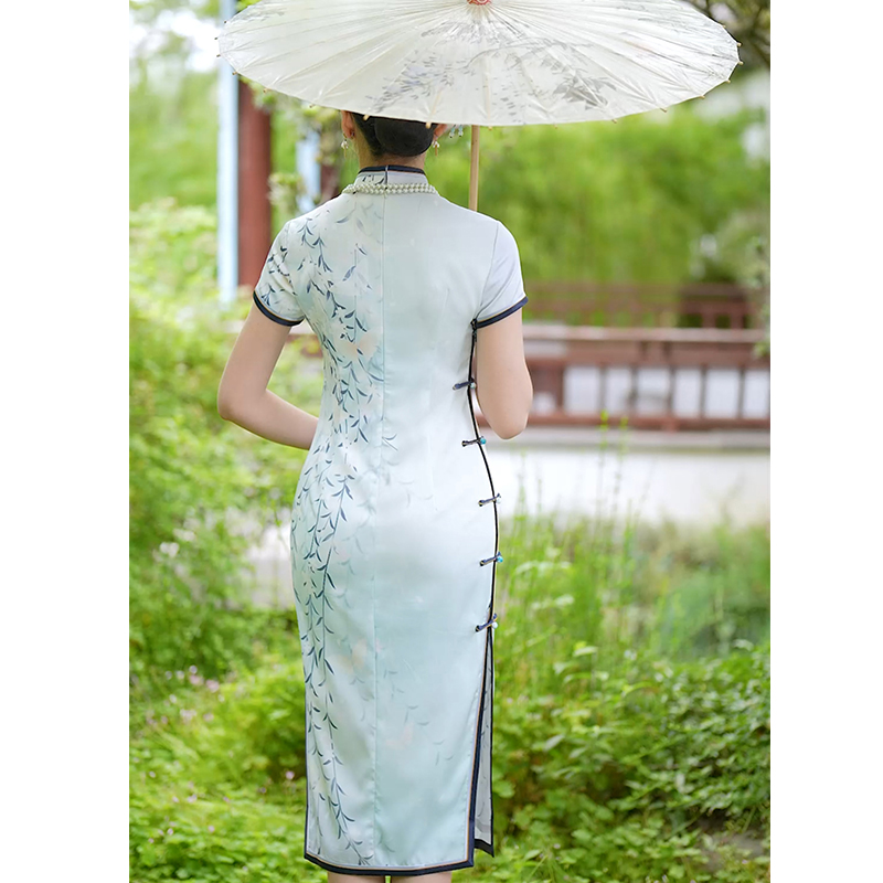 国大师徐永良 53099 夏季短袖旗袍连衣裙气质民国风高档优雅日常