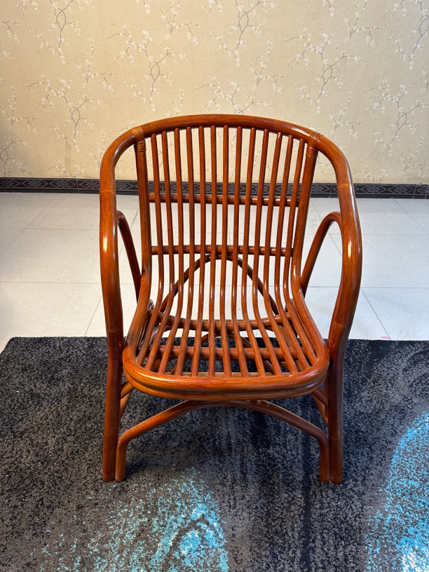 藤编新中式小圈椅阳台批发桌椅手工客厅椅子休闲庭院单人藤椅