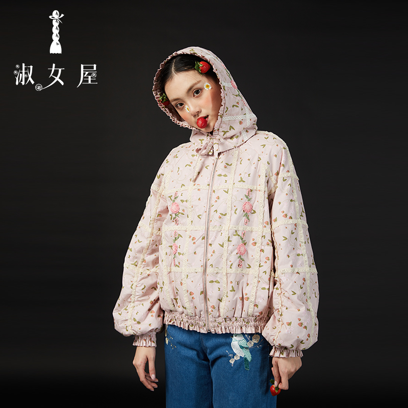 淑女屋官方旗舰店草原小屋棉夹克①