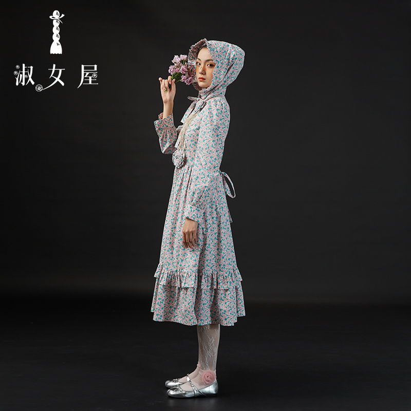 淑女屋官方旗舰店苏格兰公主。玫瑰连衣裙