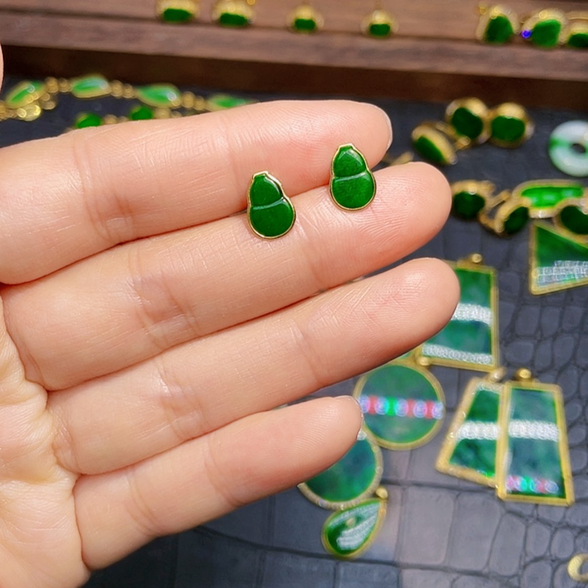 【闪购商品】翡翠，18K金镶嵌