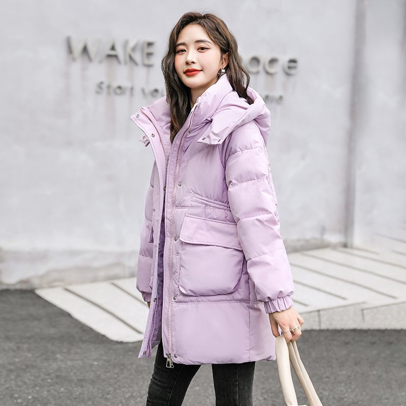 波司澄羽绒服小香风羽绒棉服女2023新款中长款时尚百搭小个子冬季