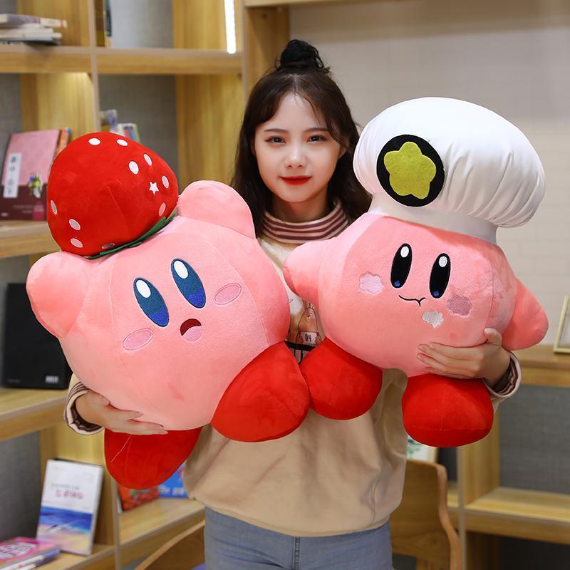 日本星之草莓卡比玩偶毛绒玩具爱心公仔厨师女生抱枕生日礼物H500