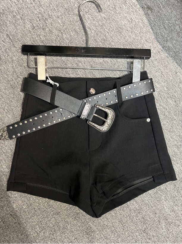 辣妹网红高腰显瘦弹力西装短裤