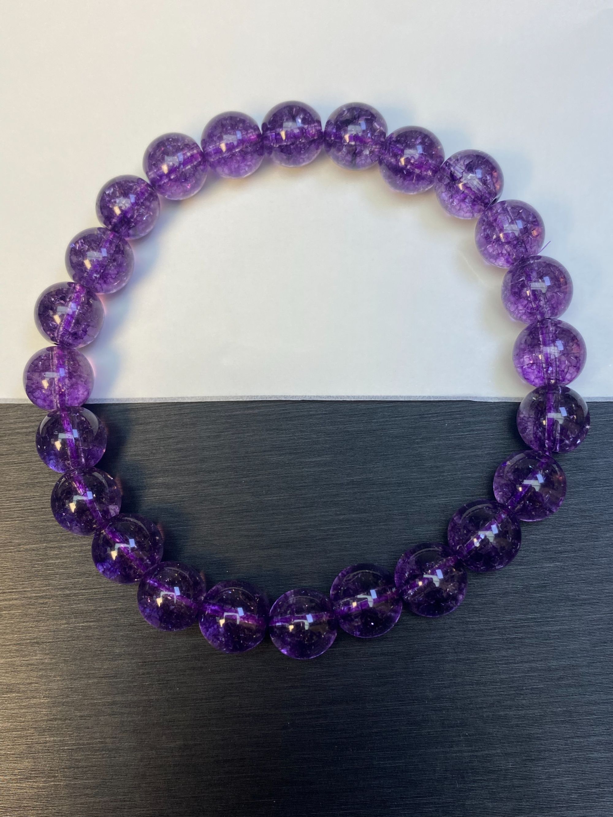 【宏泰】 E162紫水巾手链8M收藏级设计轻奢时尚手链手串