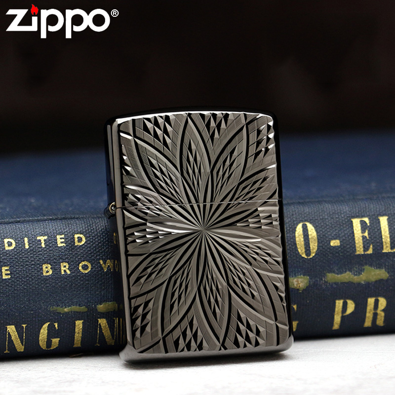 ZIPPO打火机日版ZBT421a/b立体深雕盛世繁花黑色枪花TC9912QT