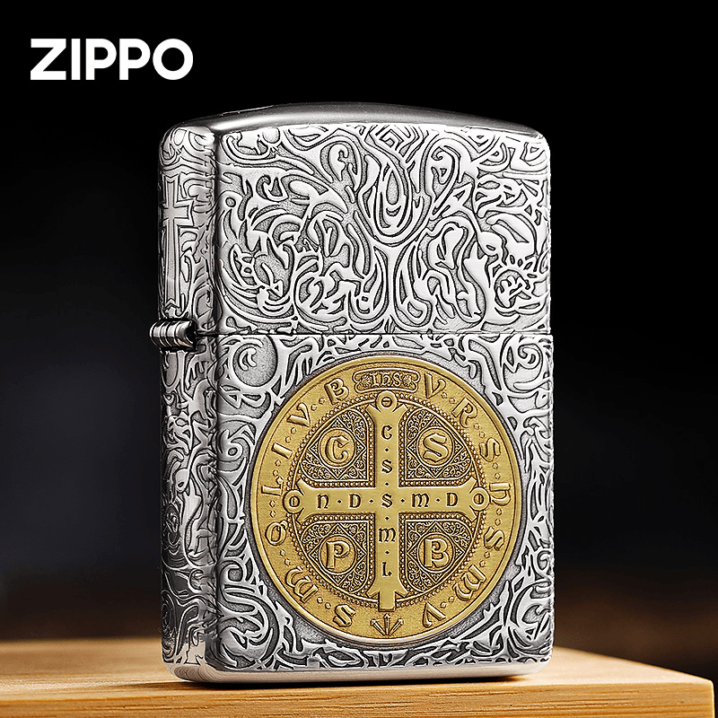 ZIPPO打火机正版/蚊版镀银鎏金【双色康斯坦丁】送礼DY9910FD【阿明1