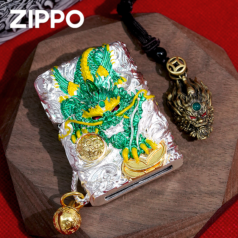 ZIPPO/之宝打火机正品-镀金银炫彩-重甲灵动貔貅-DYJ1