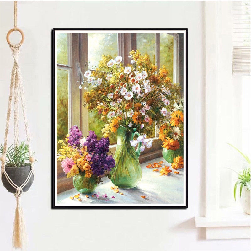 梵高莫奈十字绣2025新款线绣客厅卧室名画花卉针情针艺简单好绣