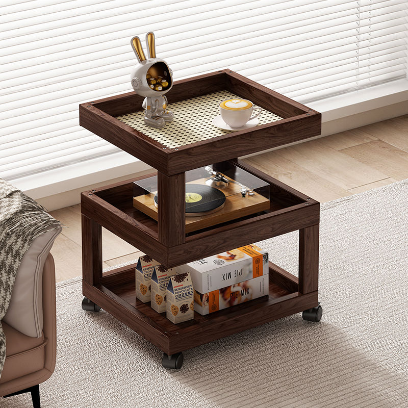 边几沙发边柜全楠竹客厅小茶几简约现代创意小桌子床头柜移动一体