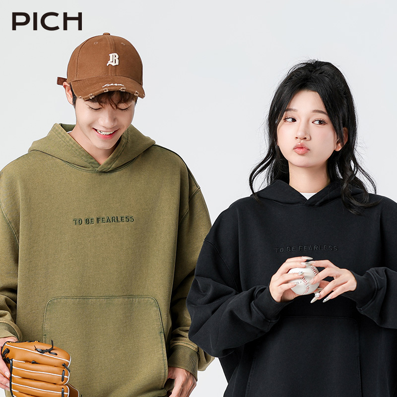 PICH 街头连帽卫衣男女款秋季新款高级感外套休闲百搭上衣潮