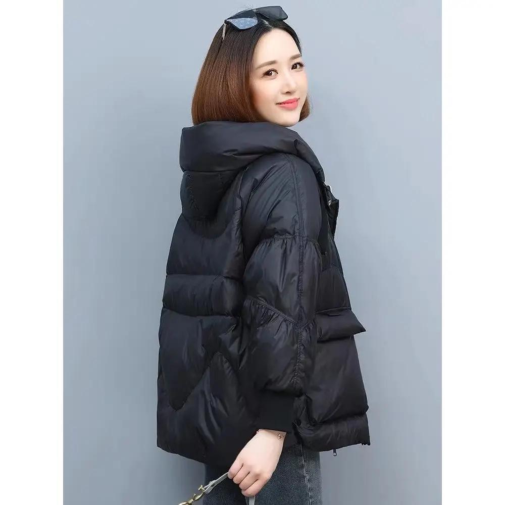 休闲减龄羽绒服外套冬季韩版宽松时尚短款棉衣新款棉袄女爆