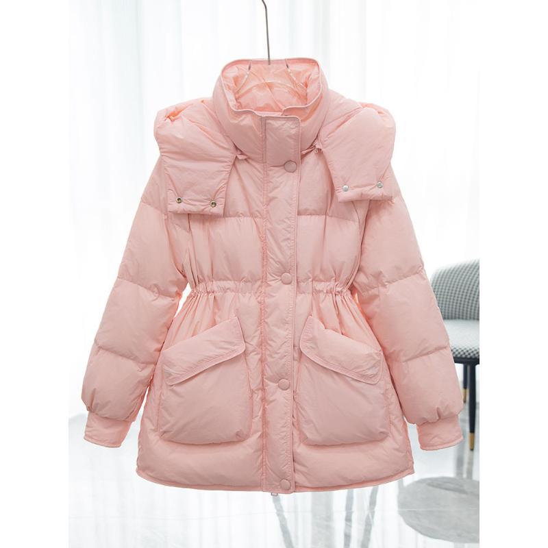 2023年新款羽绒服女中长款可脱卸帽收腰显瘦加厚流行爆款外套冬季