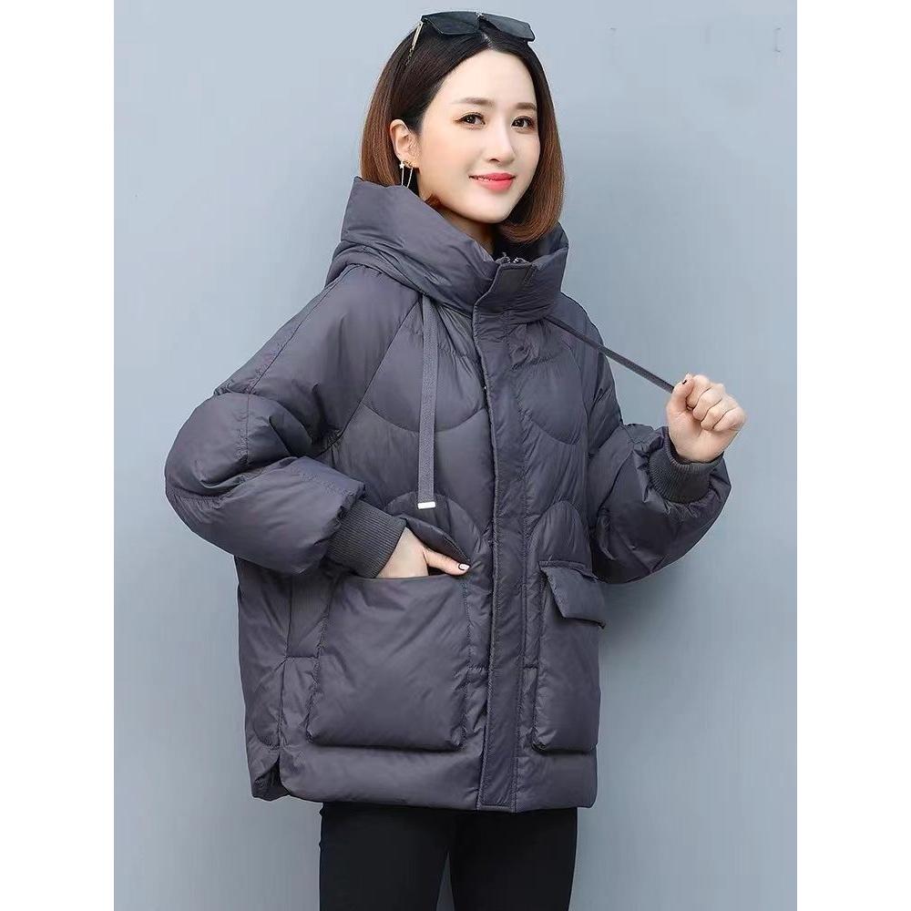休闲减龄羽绒服外套冬季韩版宽松时尚短款棉衣新款棉袄女爆