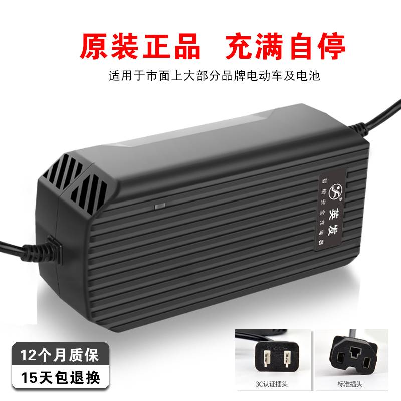电动三轮车大功率电瓶充电器48V45ah52AH60V伏铅酸蓄电池原装通用