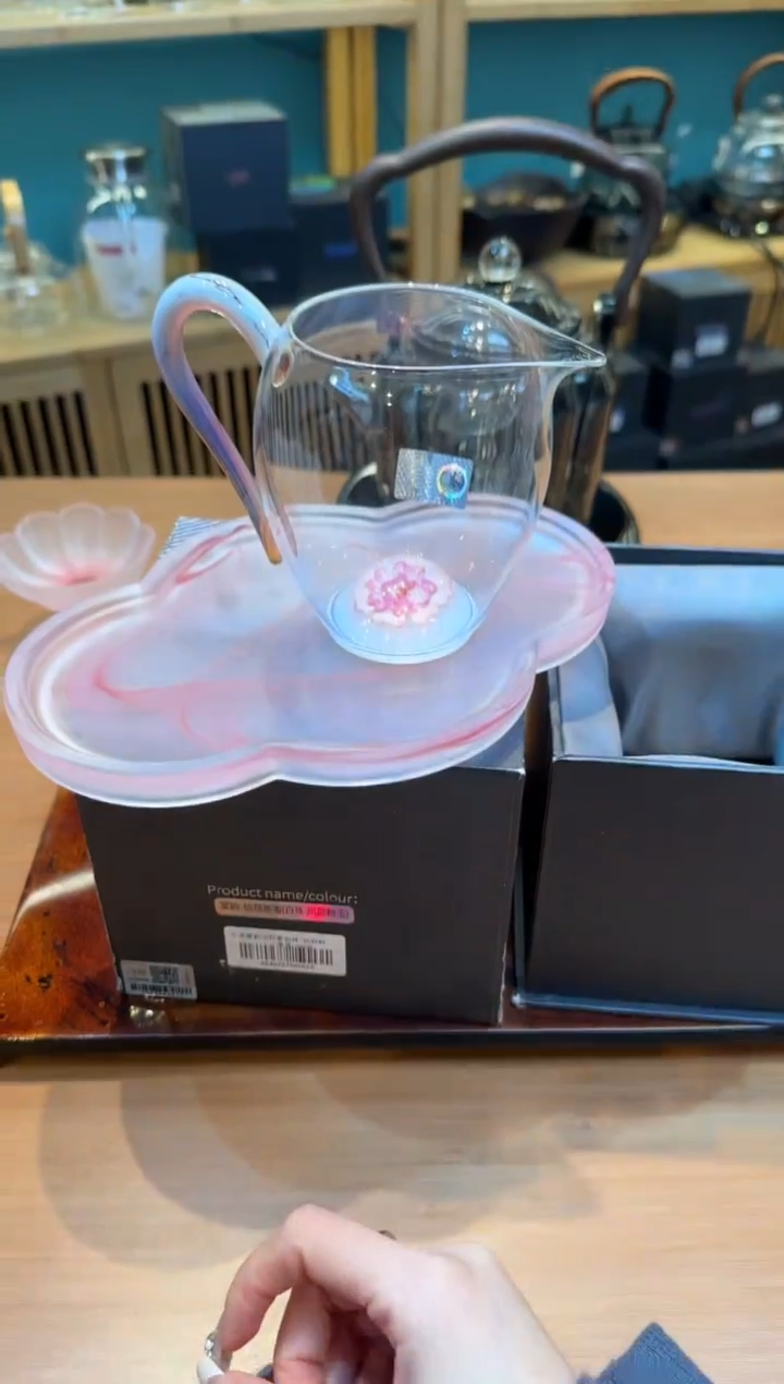 【闪购商品】1禾器棠韵怡然白珠粉玉+海棠壶承磨砂粉