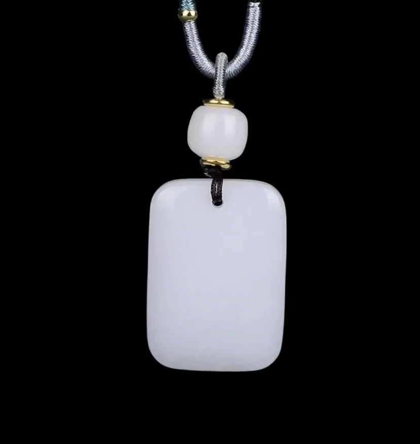 新疆老坑戈壁料金丝玉玉牌平安牌男女款吊坠挂件