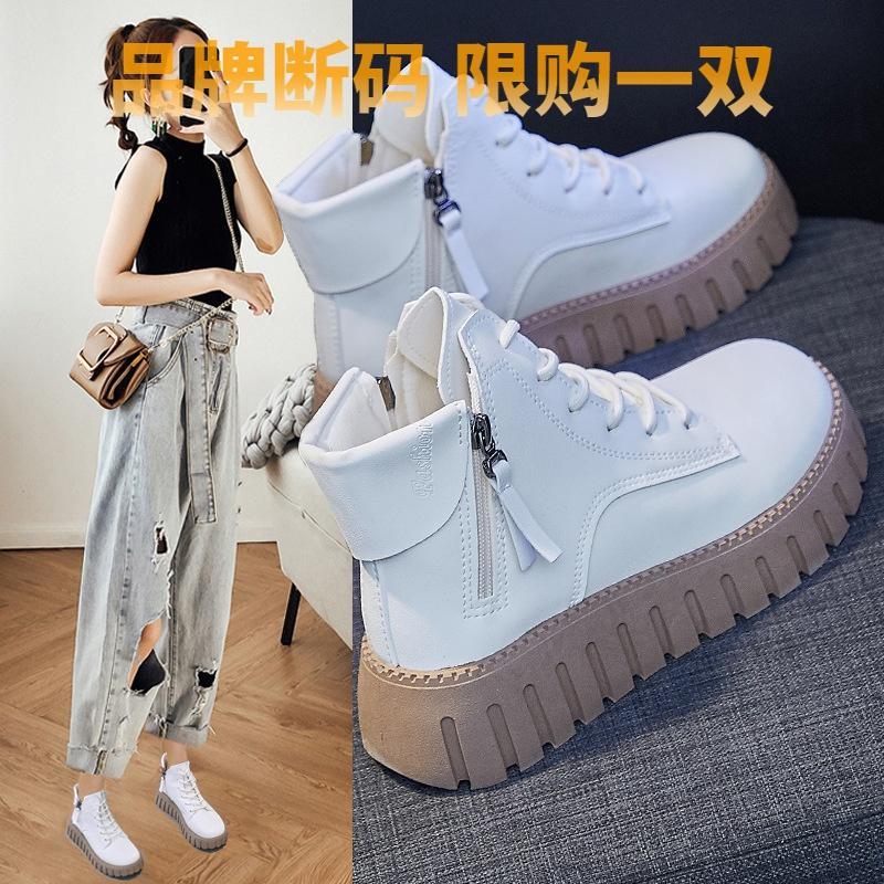 断码千寻宜ins马丁靴女潮2023春季新款英伦学生厚底短靴网红机车.