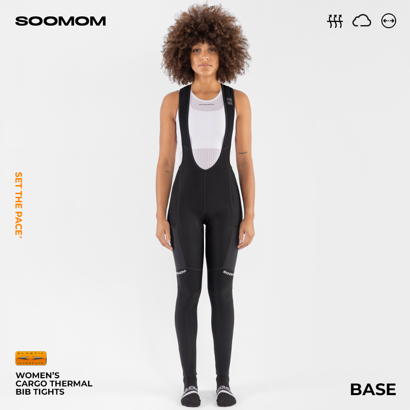 SOOMOM | BASE 女士公路车储物抓绒背带骑行长裤 B4