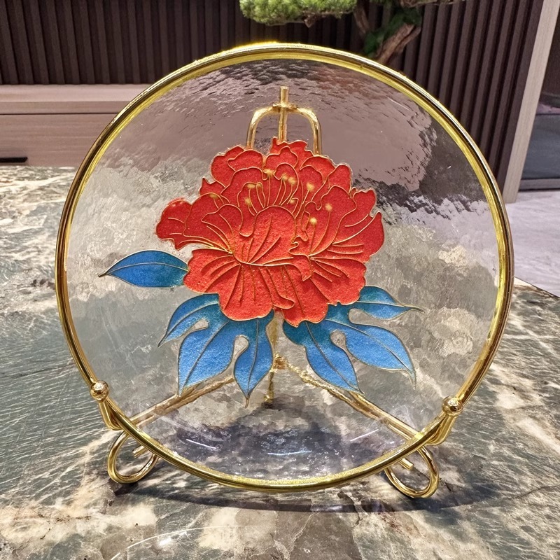 景泰蓝掐丝珐琅画diy团建暖场活动非遗创意手工礼物装饰玻璃摆件