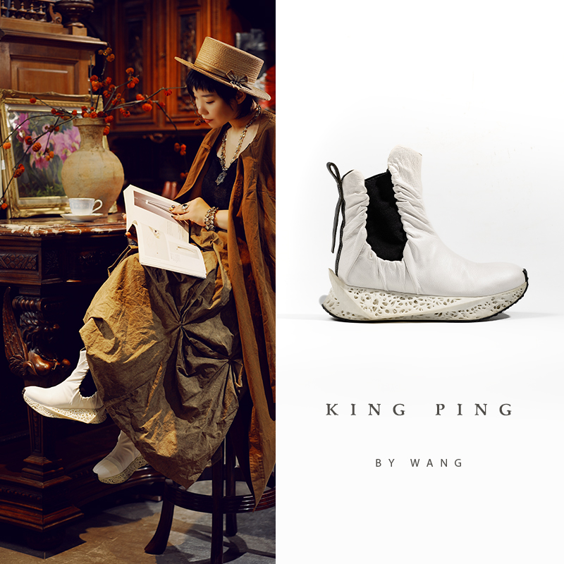 『随影』KING PING BY WANG原创时尚短靴英伦风经典百搭休闲女款