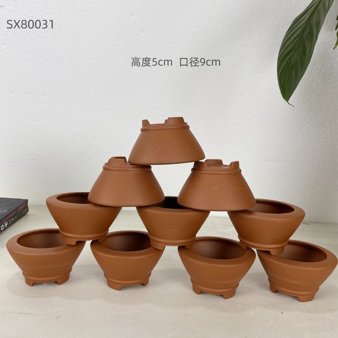 SX80031迷你小花盆紫砂盆粗陶