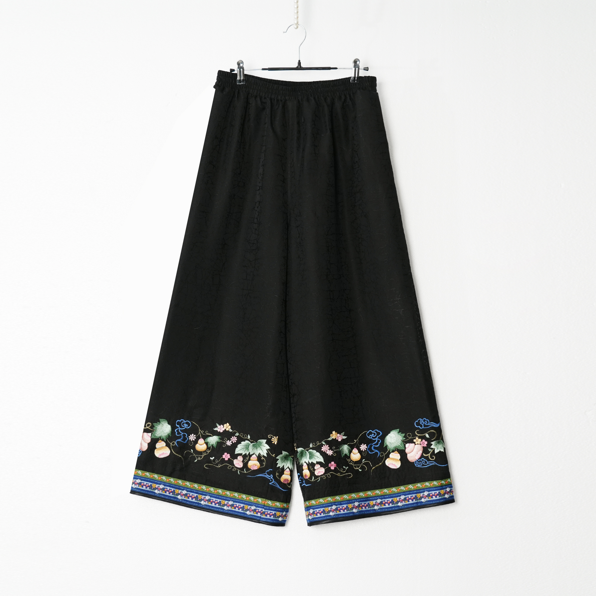 秋冬女士裤子中国风传统国风中式手推绣百搭复古裤子