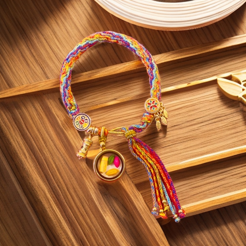 藏族手工艺品 非遗艺术 扎基 手链 