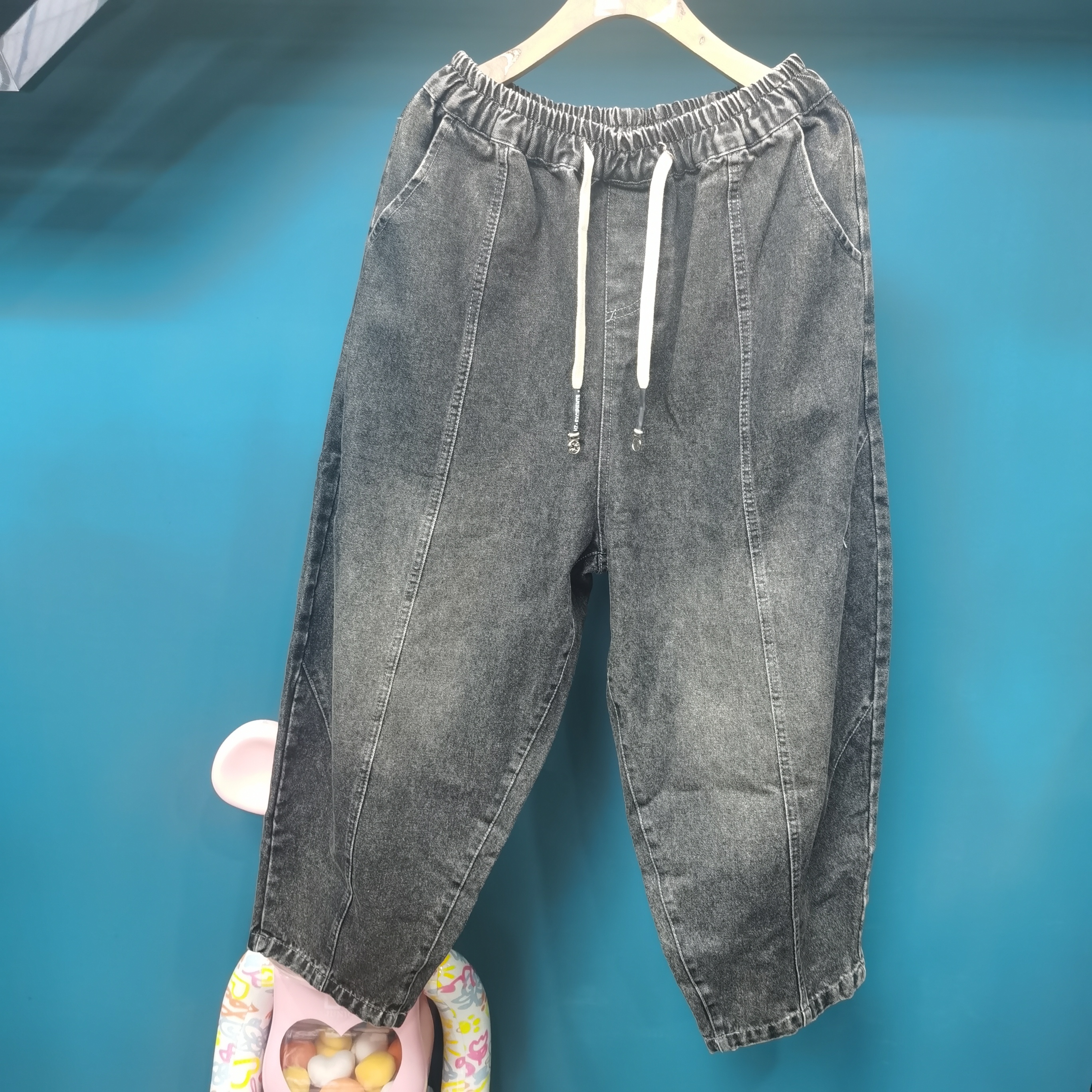 【6191】秋季新款牛仔哈伦裤女