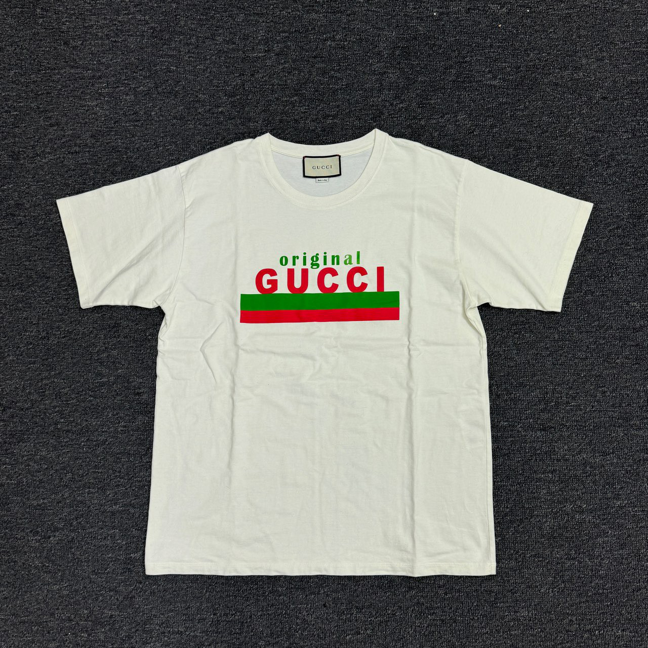 Gucci/ 古驰 印花超大造型短袖T恤 XL码 /99新 /Sl000545