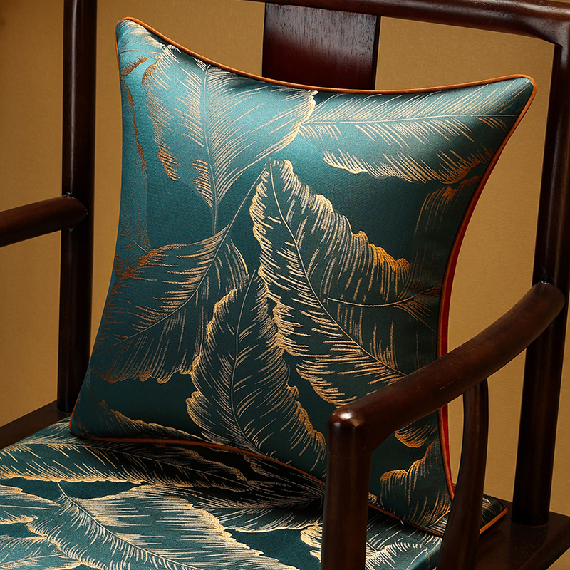 叶羽新中式抱枕靠垫办公室红木沙发靠背软包客厅沙发靠垫床头靠垫